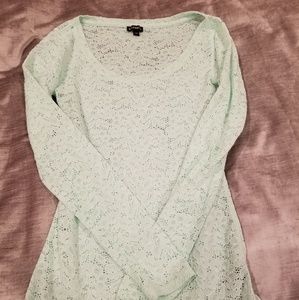 Mint lace Express long sleeve shirt